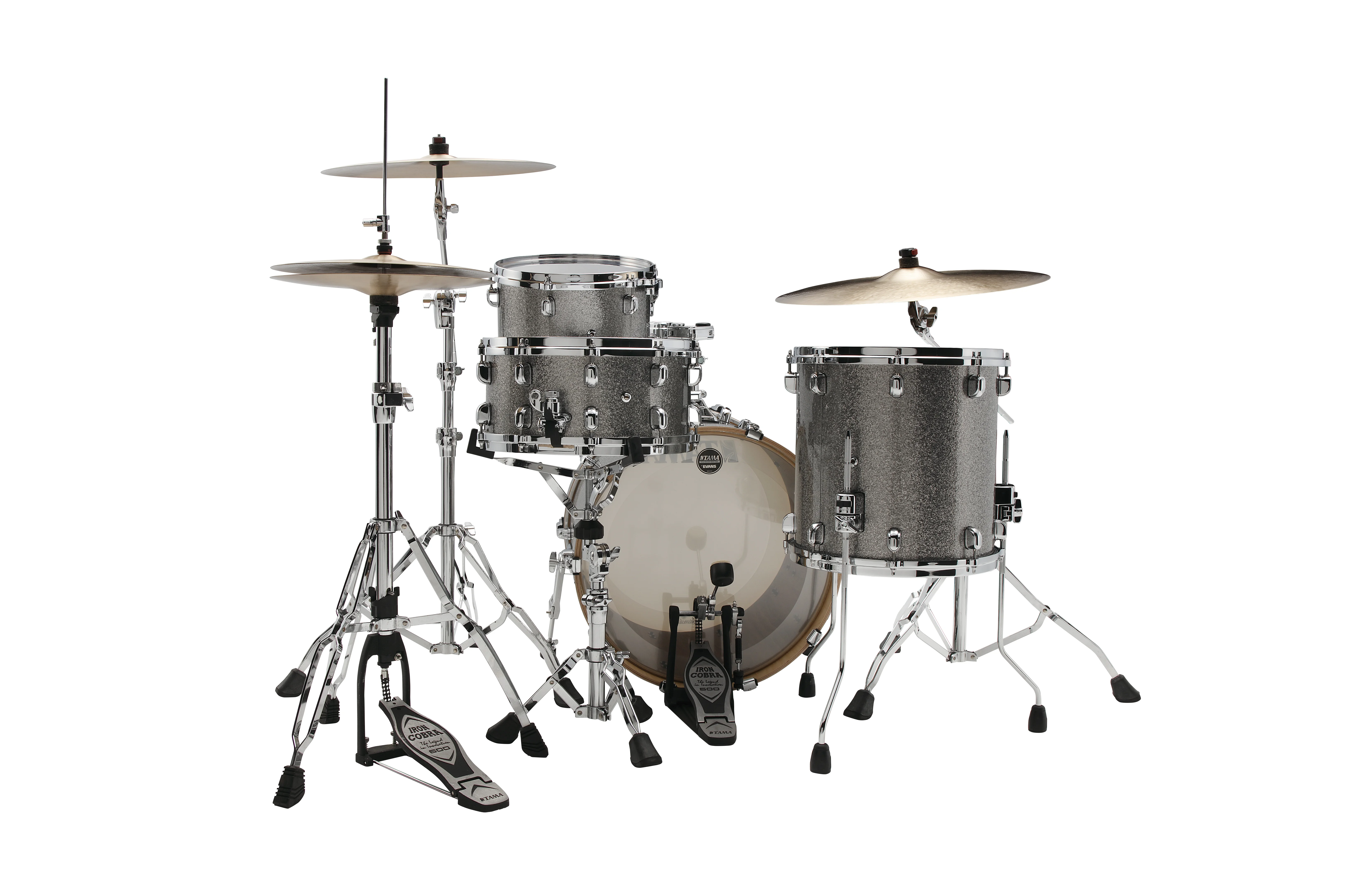 Starclassic Walnut/Birch Duracover Wrap Shell Kit 3 teilig - Smoked Silver Sparkle